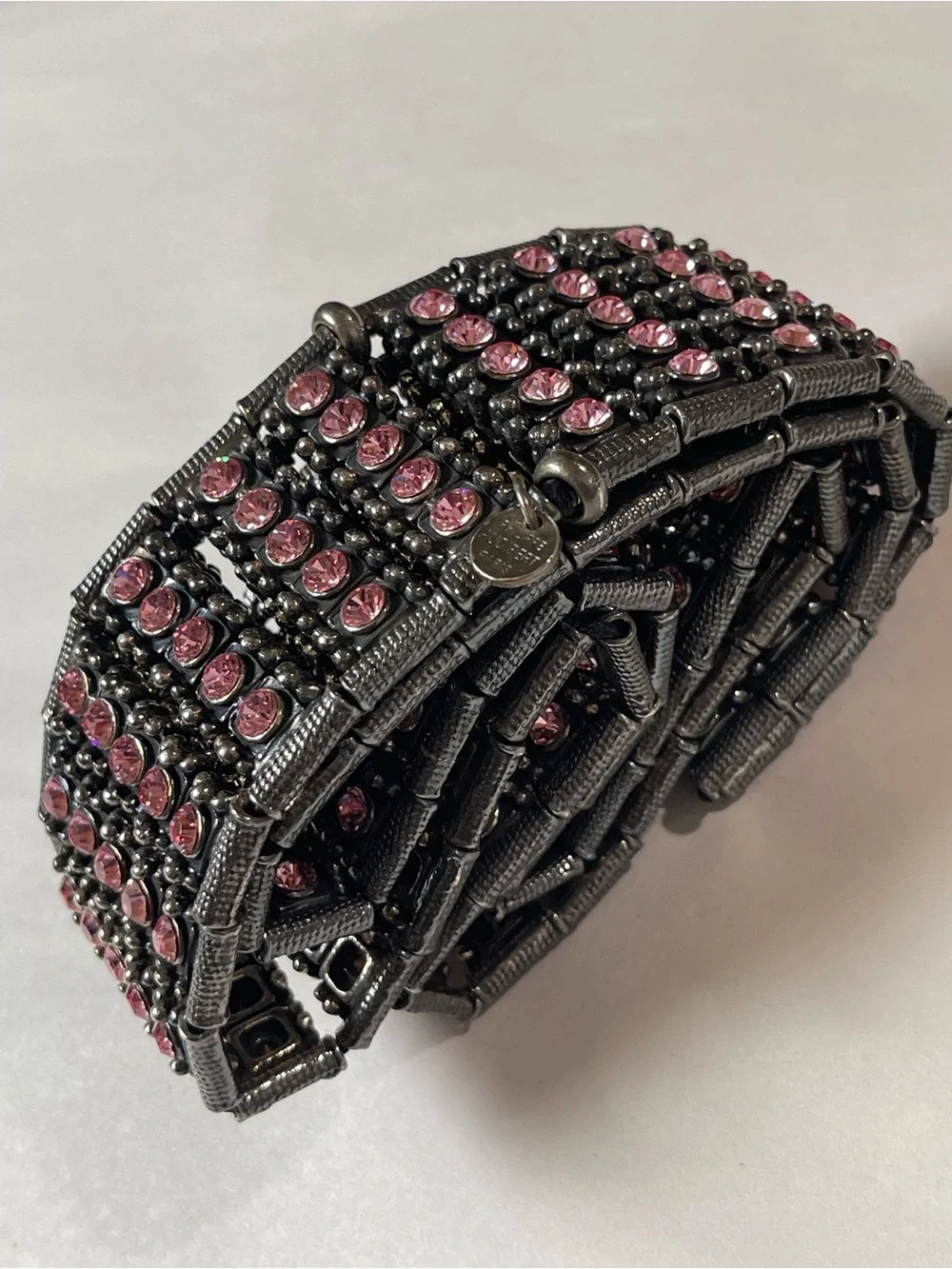 Philippe Audibert Swarovski Pink Crystal Belt